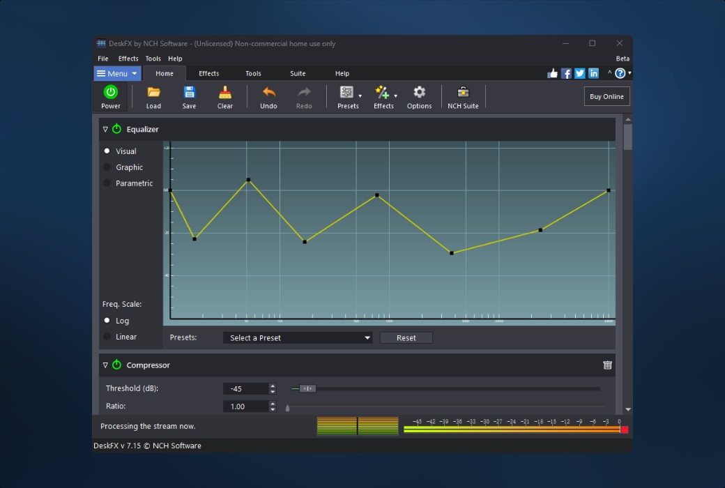 DeskFX Professional 오디오 향상 도구 소프트웨어截图