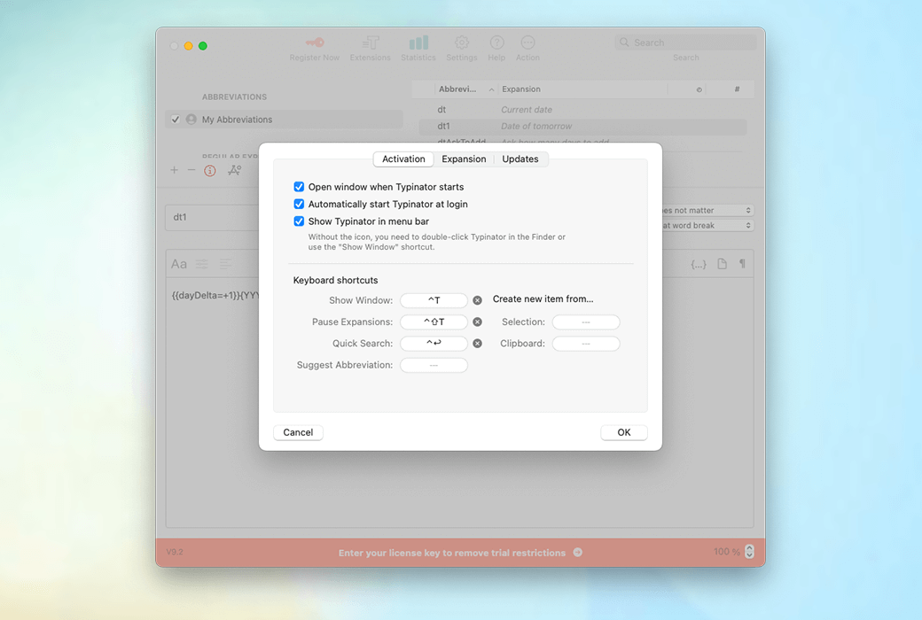 Typinator 9 Text Quick and Quick Input Tool Software截图