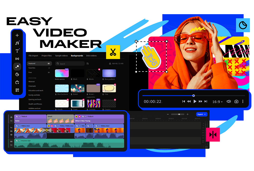 Movavi Video Editor 2024視訊短片製作工具軟體截图