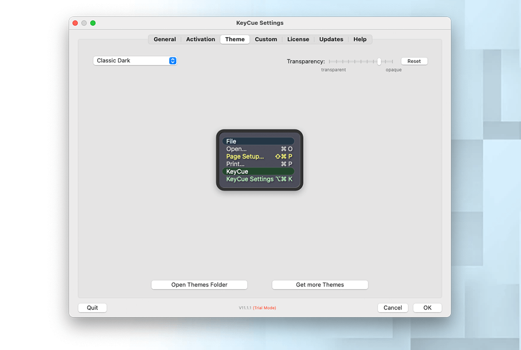 KeyCue 11 Macショートカット表示管理ツールソフトウェア截图