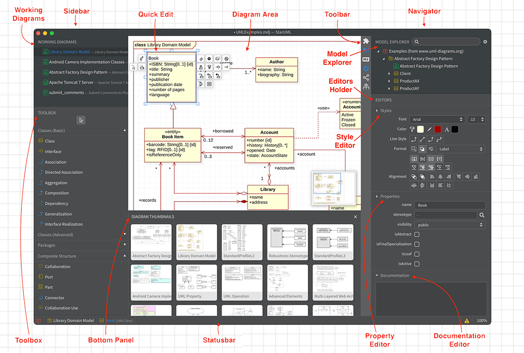 StarUML 7 UML 전문 모델링 개발 도구 소프트웨어截图