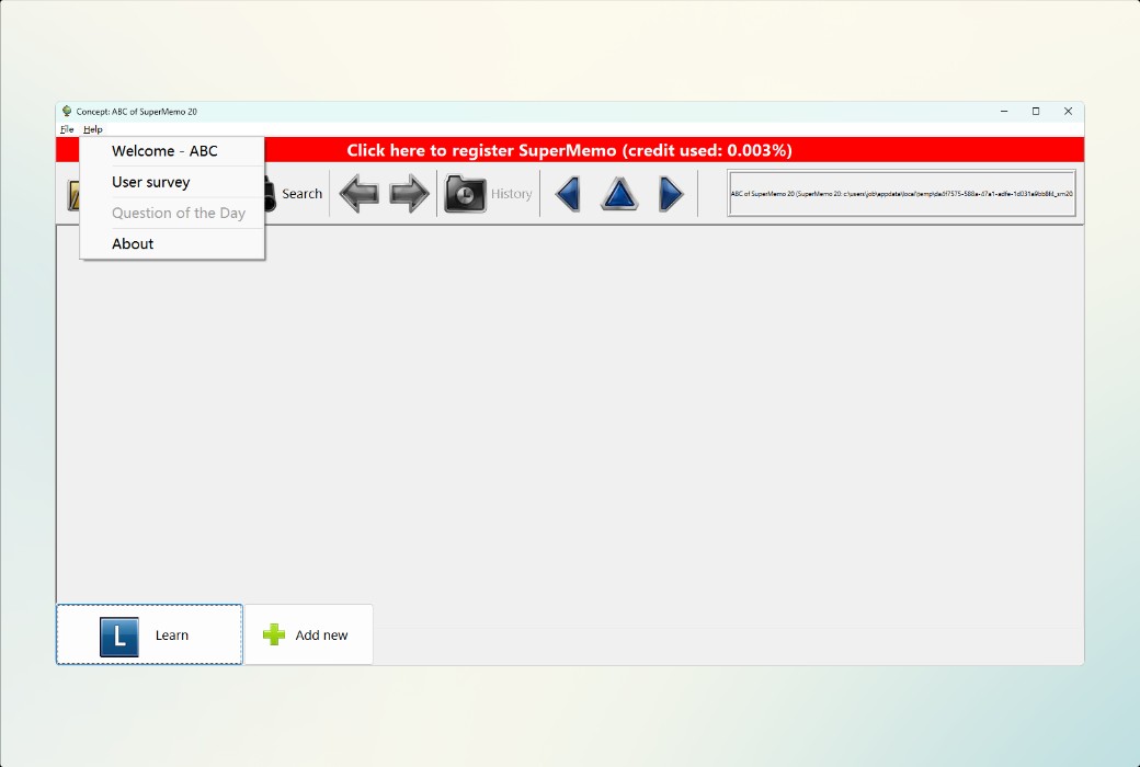SuperMemo 20 Lernsoftware für Super-Memorierung截图