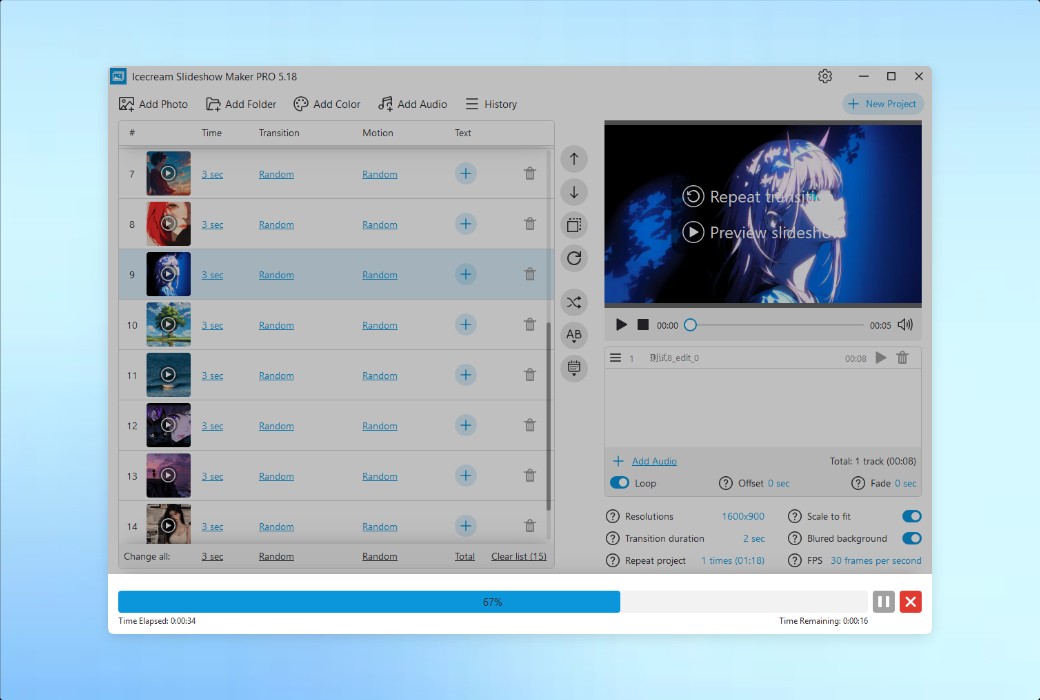 Icecream Slideshow Maker Phần mềm tạo video trình chiếu截图