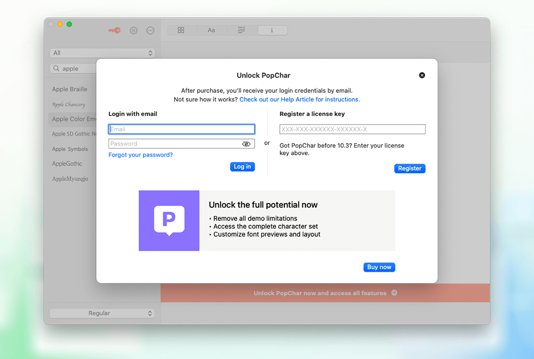 PopChar 10 특수 문자 입력 삽입 도구 소프트웨어截图