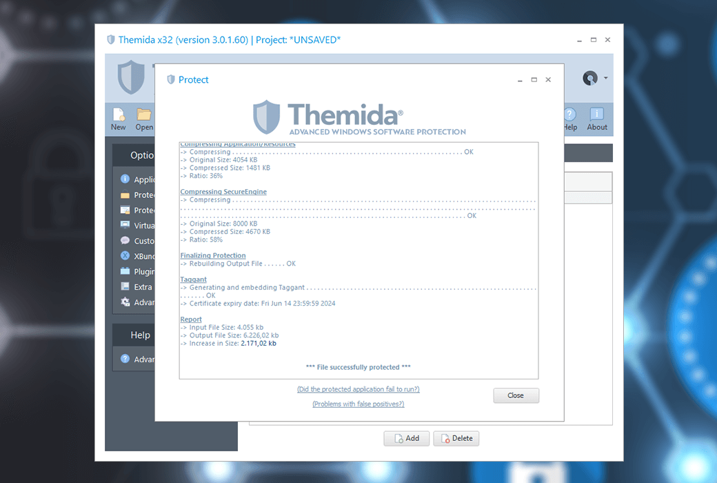 Themida Professional Software Protection and Encryption Tool System Software截图