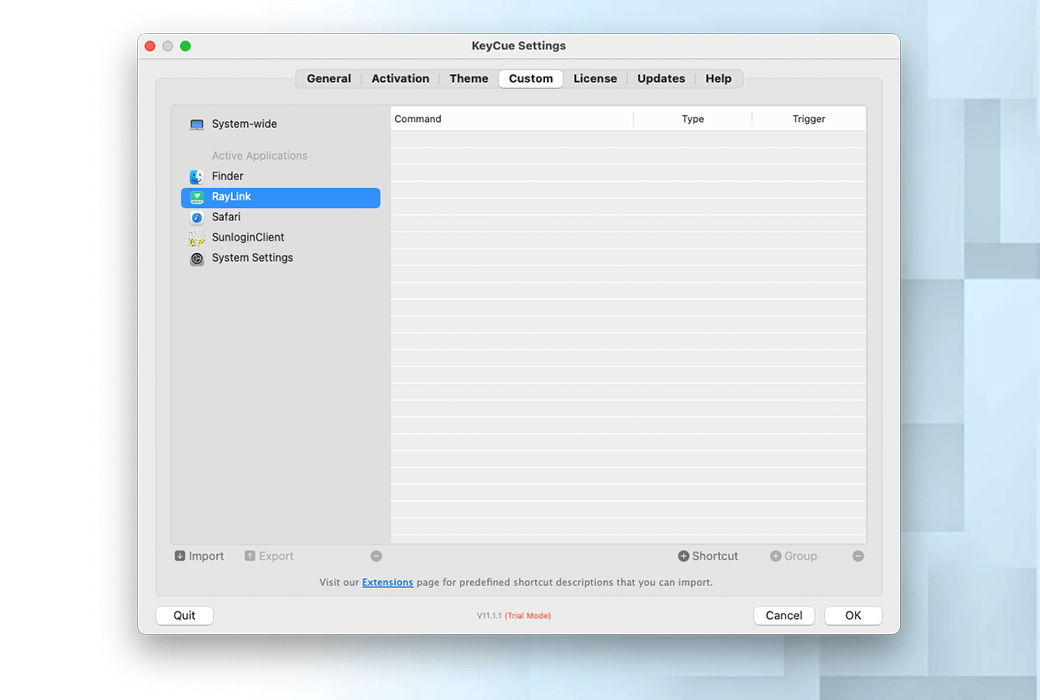 KeyCue 11 Macショートカット表示管理ツールソフトウェア截图