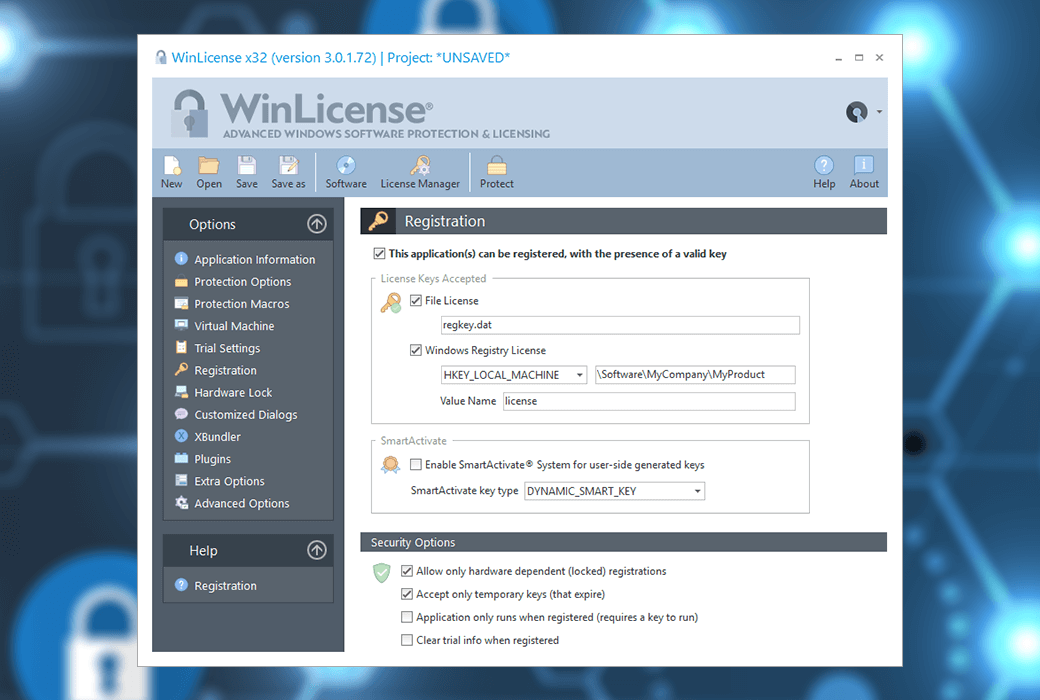 WinLicense 軟件保護與許可管理工具軟體截图