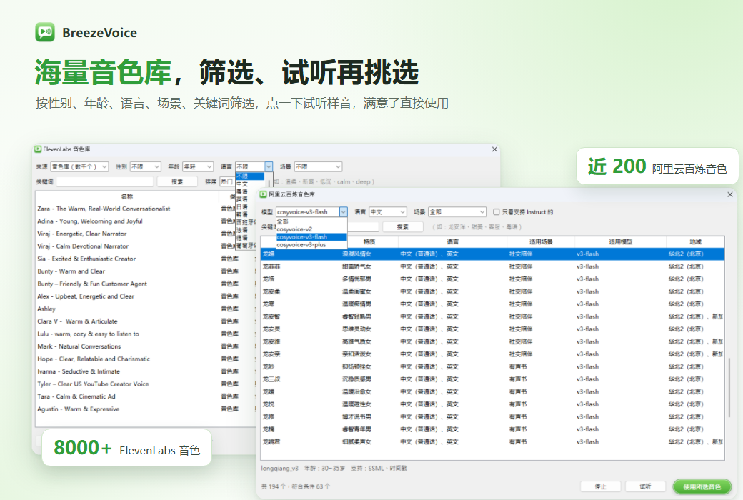 BreezeVoice 文字转语音字幕工具软件截图