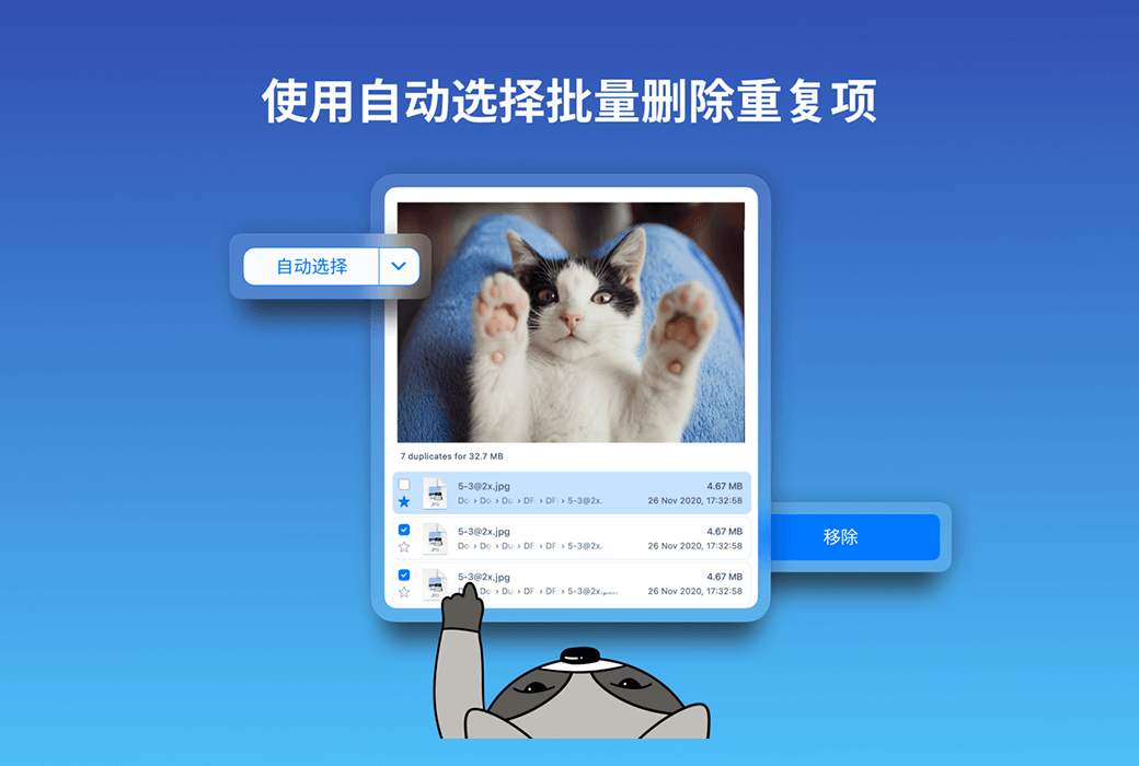 Duplicate File Finder 8 Mac 重复文件清理工具软件截图