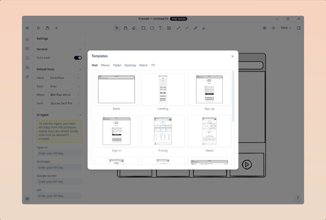 Frame 0 線框圖繪製工具軟體截图