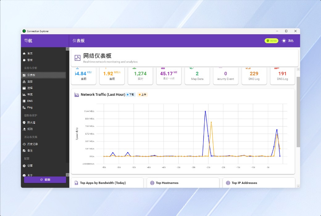 Connection Explorer 網絡連接監控與安全工具軟體截图