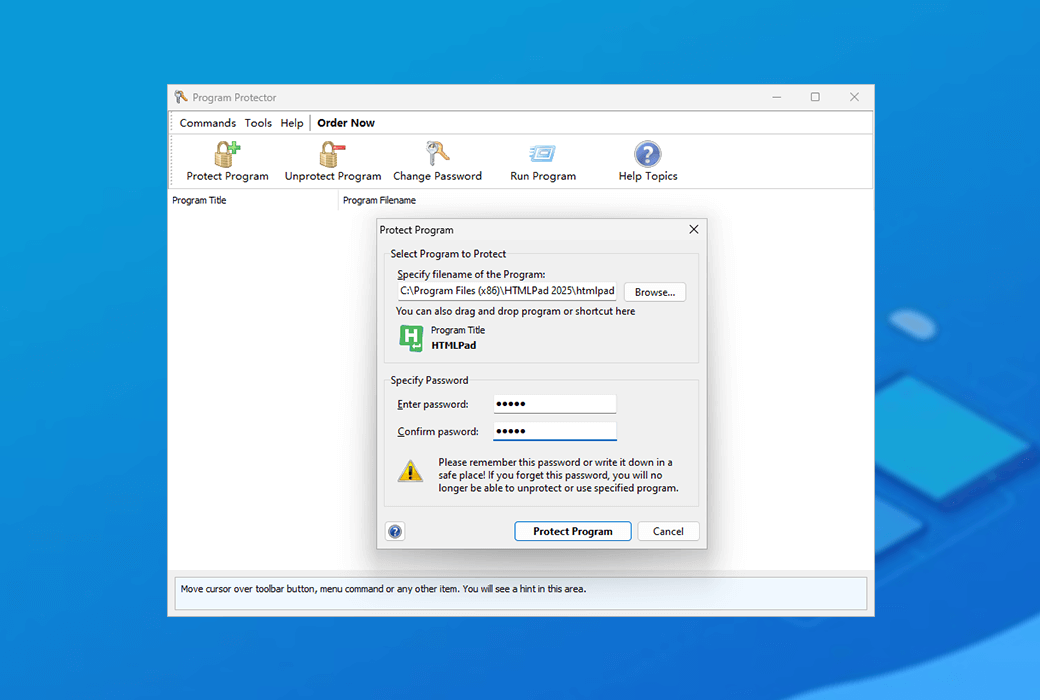 Program Protector 软件程序加密保护启动工具软件截图