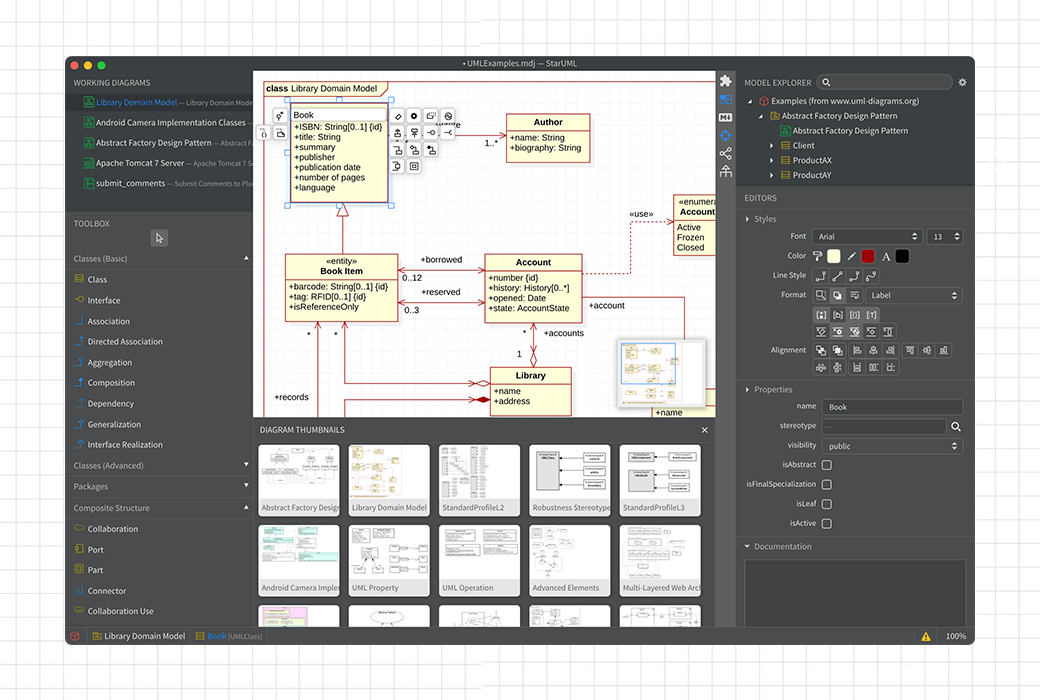 StarUML 7 UML 전문 모델링 개발 도구 소프트웨어截图