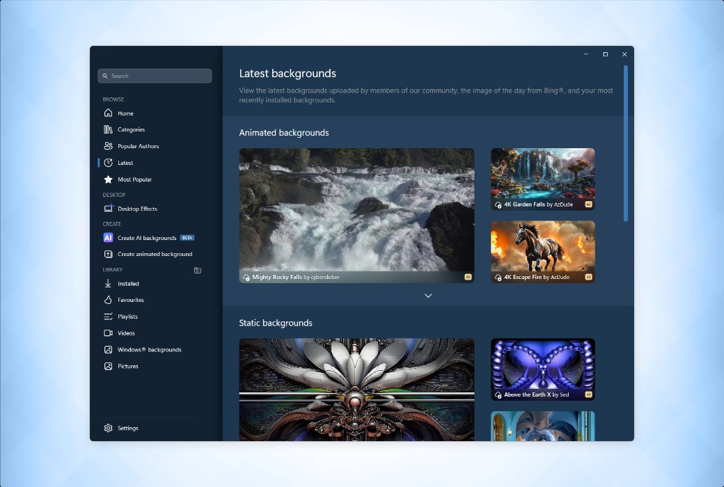 DeskScapes 2026 Dynamic Desktop Wallpaper Video Tool Software截图