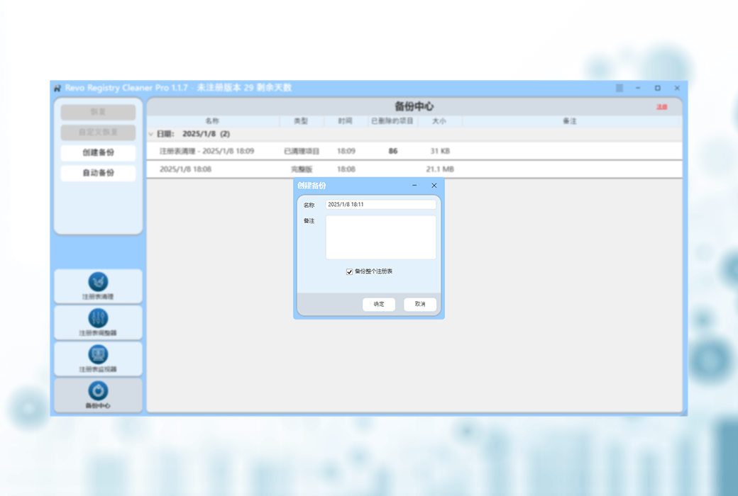 Revo Registry Cleaner Pro 註冊表清理管理備份優化工具軟體截图