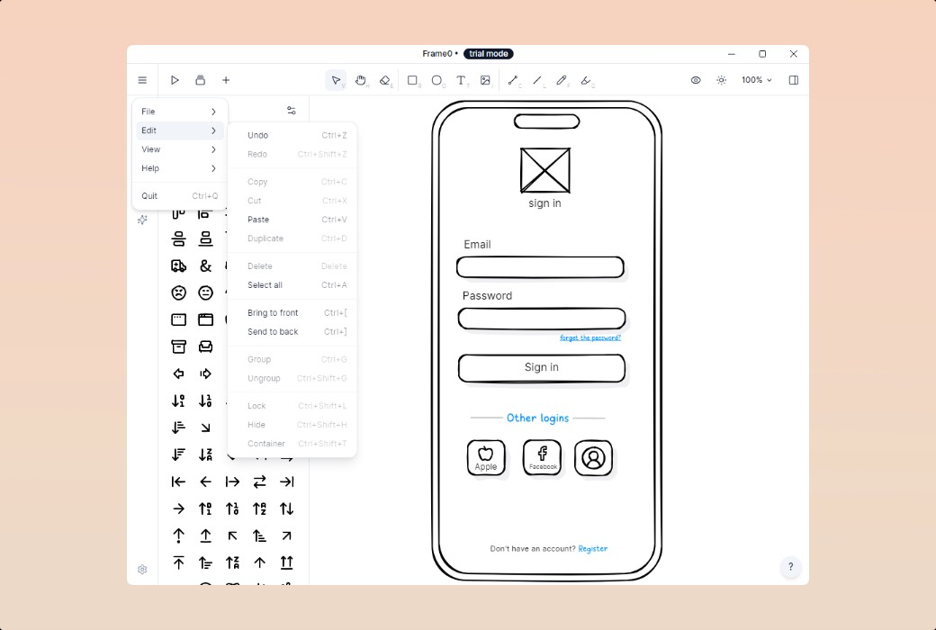 Frame 0 線框圖繪製工具軟體截图