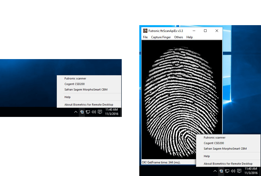 Biometrics for Remote Desktop Fingerprint Scanner Biometric Remote Desktop Software截图