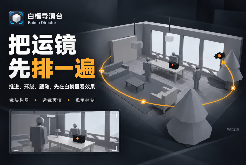 白模导演台 AI 视频预演工具软件截图
