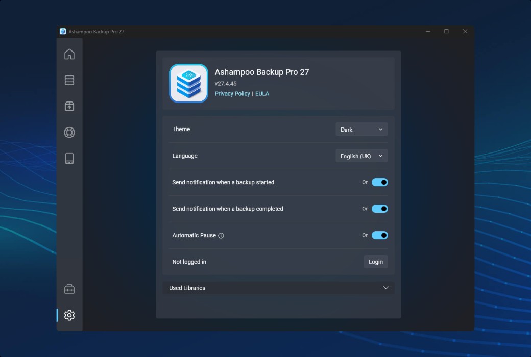 Ashampoo Backup Pro 27 Datensicherungsverschlüsselungssoftware截图