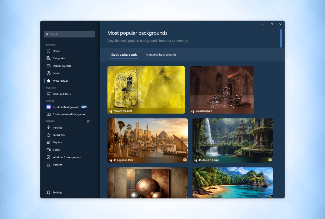 DeskScapes 2026 Dynamic Desktop Wallpaper Video Tool Software截图