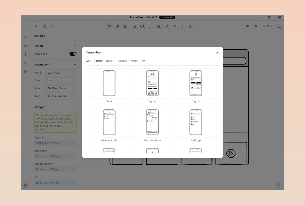 Frame 0 線框圖繪製工具軟體截图