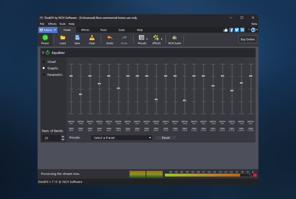 DeskFX Professional 오디오 향상 도구 소프트웨어截图