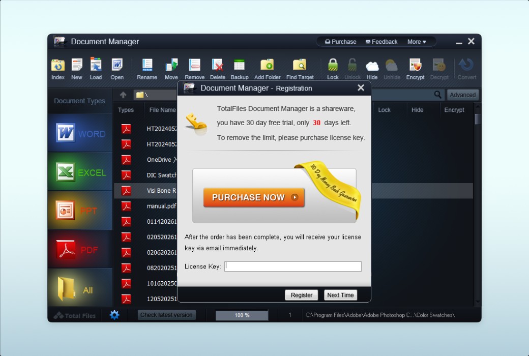 WonderFox 办公文档管理加密隐藏器工具软件截图
