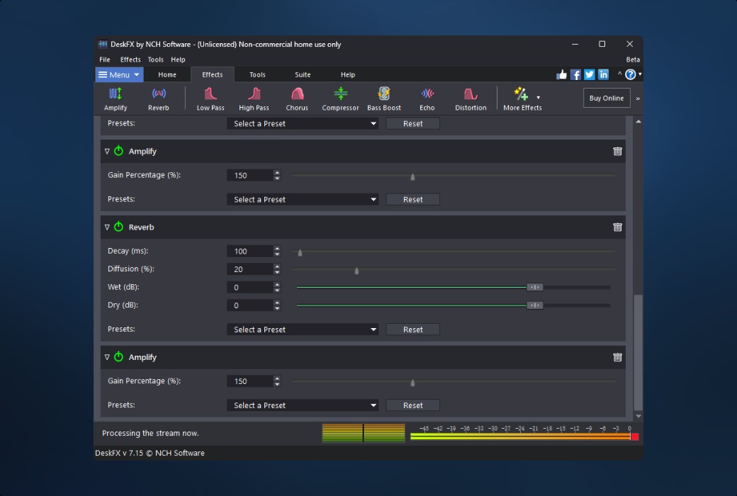 DeskFX Professional 오디오 향상 도구 소프트웨어截图