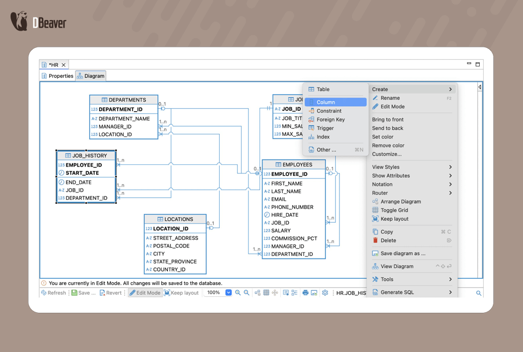 Phần mềm quản lý cơ sở dữ liệu máy tính để bàn DBeaver Enterprise截图