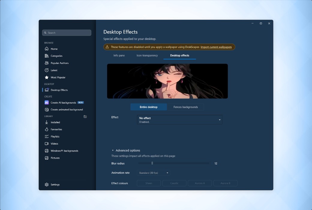 DeskScapes 2026 Dynamic Desktop Wallpaper Video Tool Software截图