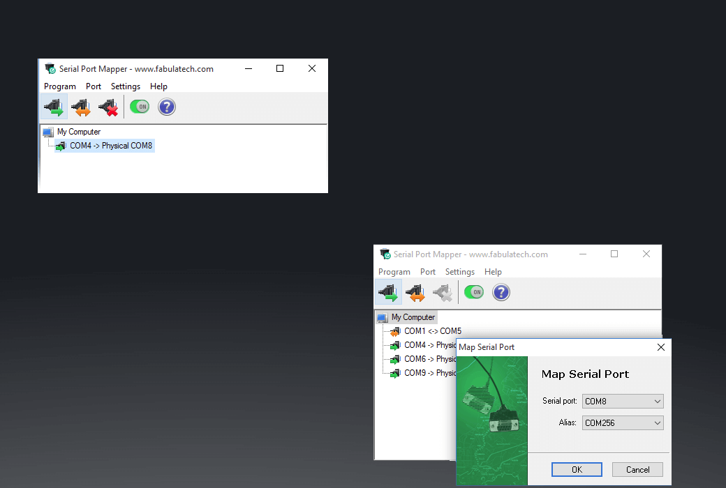 Serial Port Mapper Serial 포트 매핑 도구 소프트웨어截图