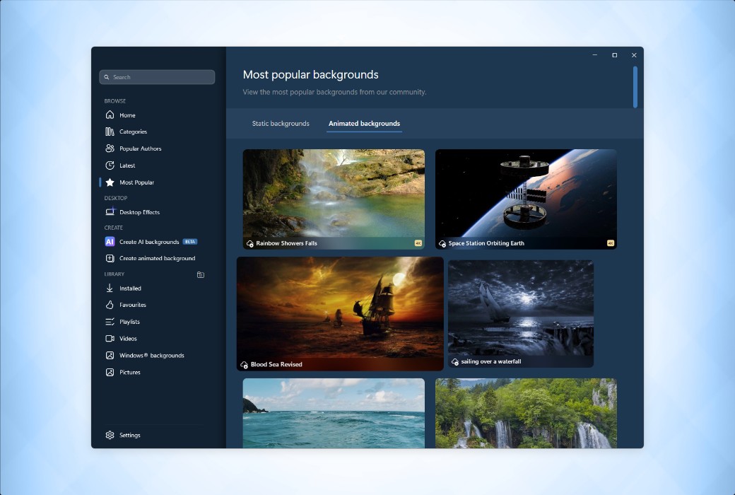 DeskScapes 2026 Dynamic Desktop Wallpaper Video Tool Software截图