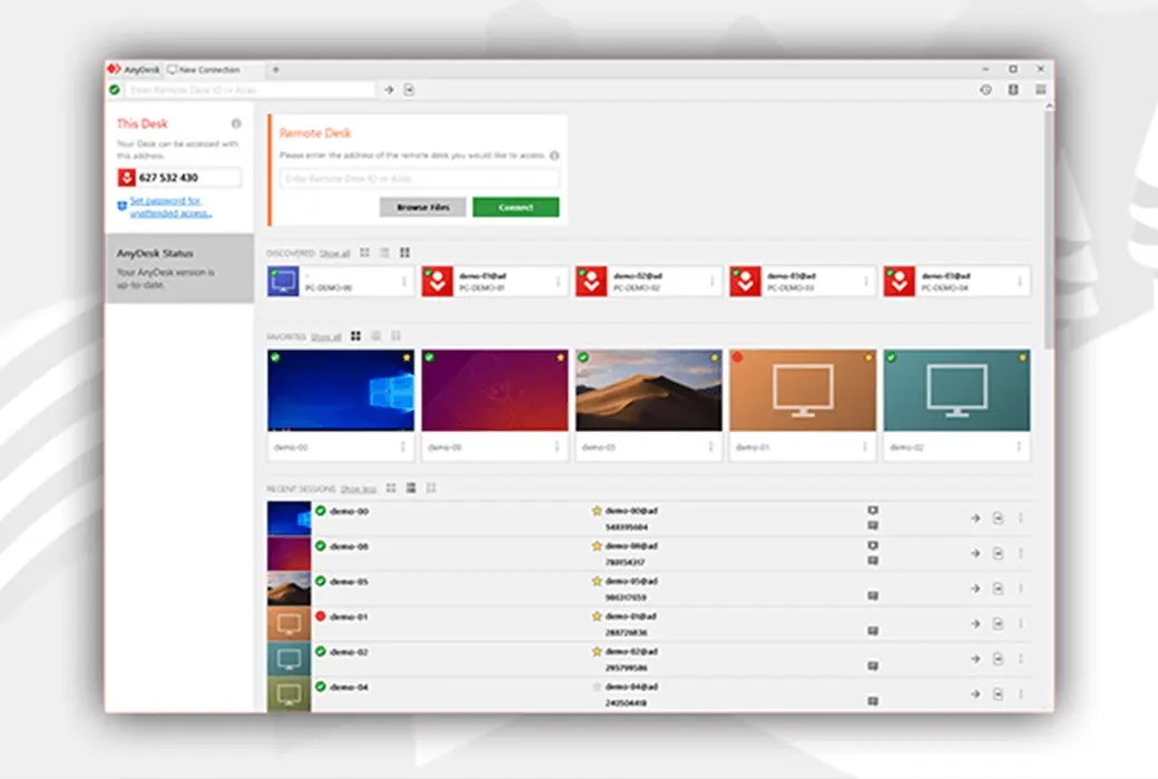 AnyDesk 远程控制桌面工具软件截图