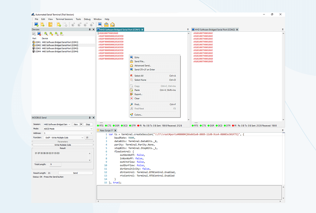 Automated Serial Terminal COM 自动串口终端仿真工具软件截图