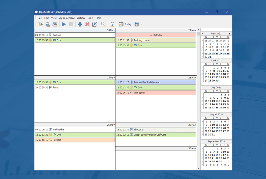 DayMate multifunctional schedule planning tool software截图