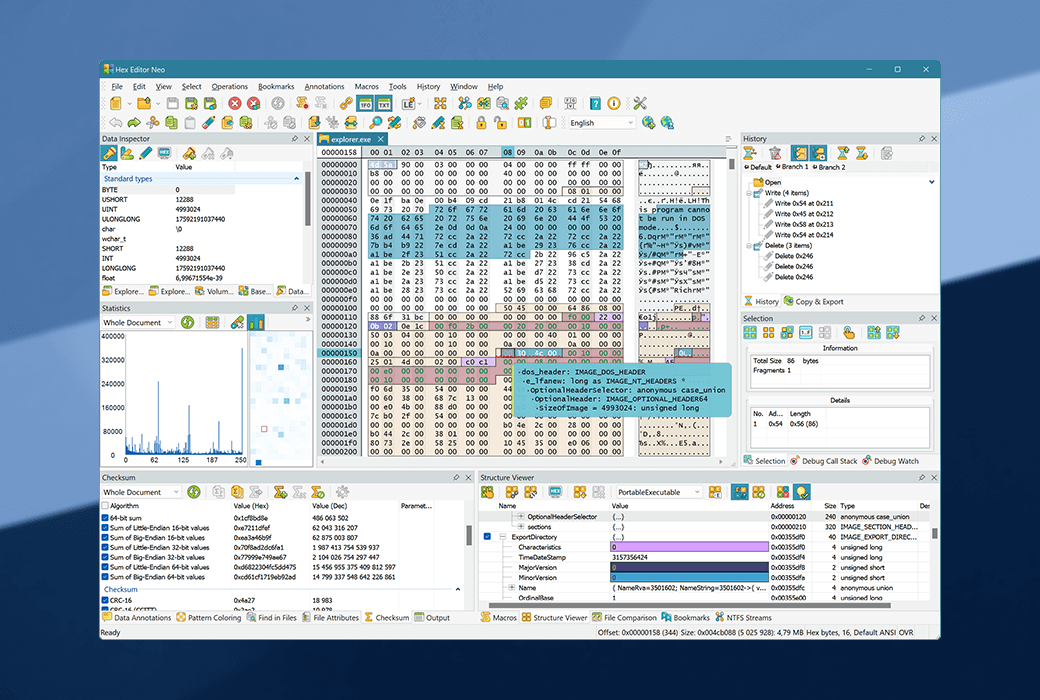 Hex Editor Neo 十六进制文件编辑器工具软件截图