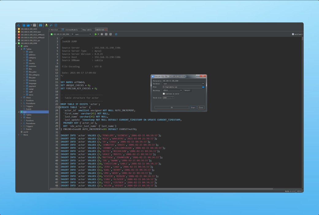 JookDB Universal Database Management Tool Software截图
