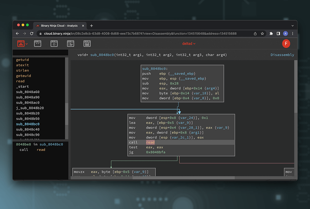 Binary Ninja Interactive Decompiler Tool Software截图