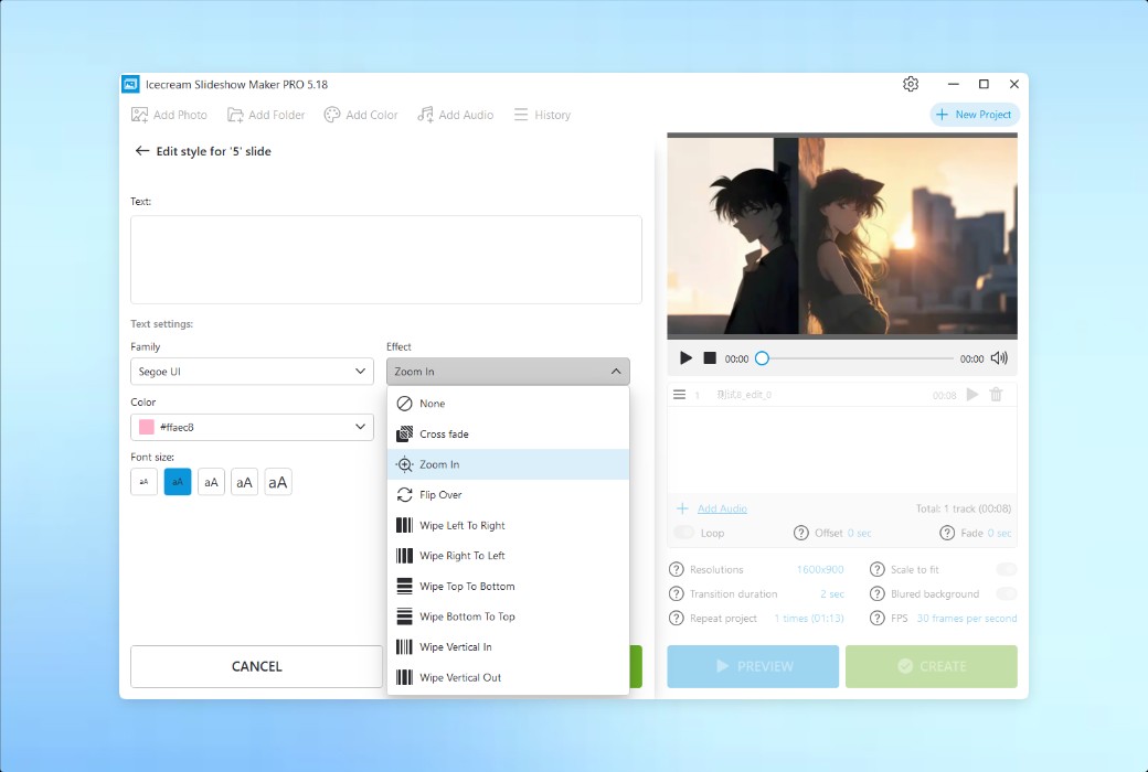 Icecream Slideshow Maker Phần mềm tạo video trình chiếu截图