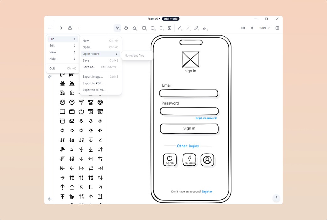 Frame 0 線框圖繪製工具軟體截图