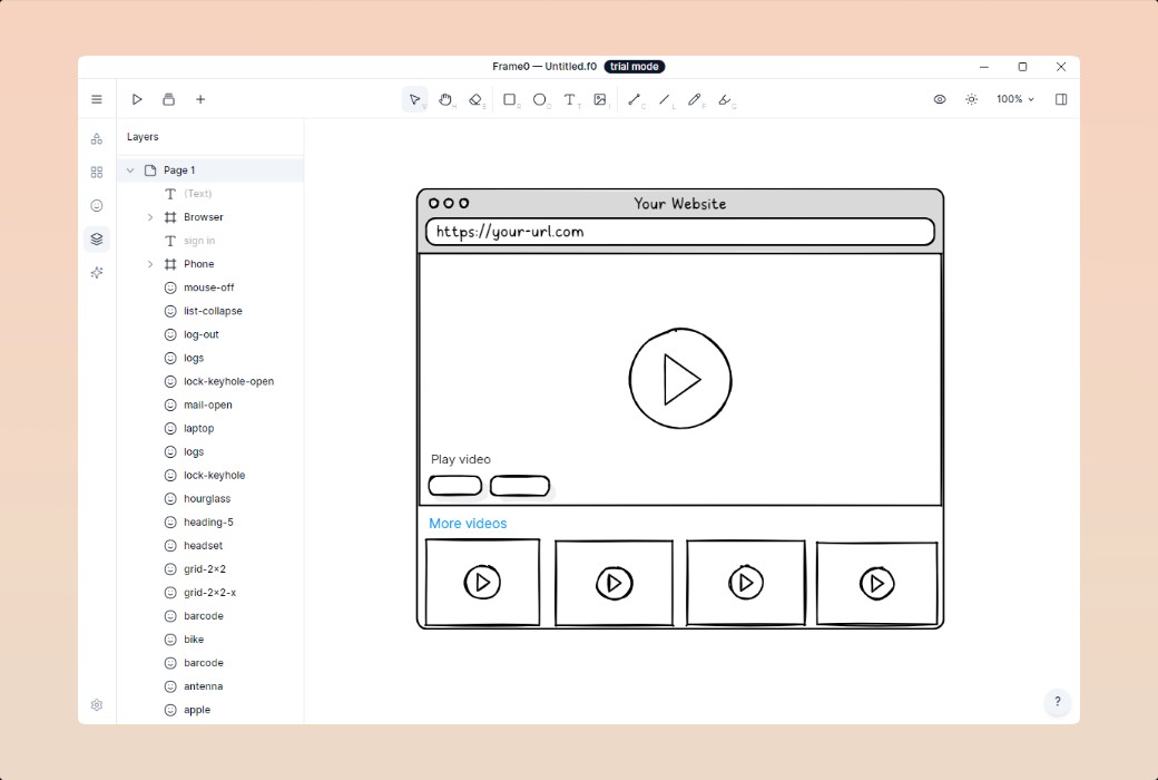 Frame 0 線框圖繪製工具軟體截图