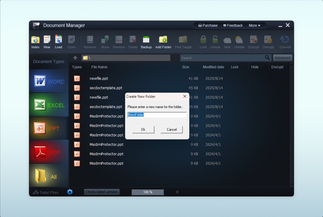 WonderFox 办公文档管理加密隐藏器工具软件截图