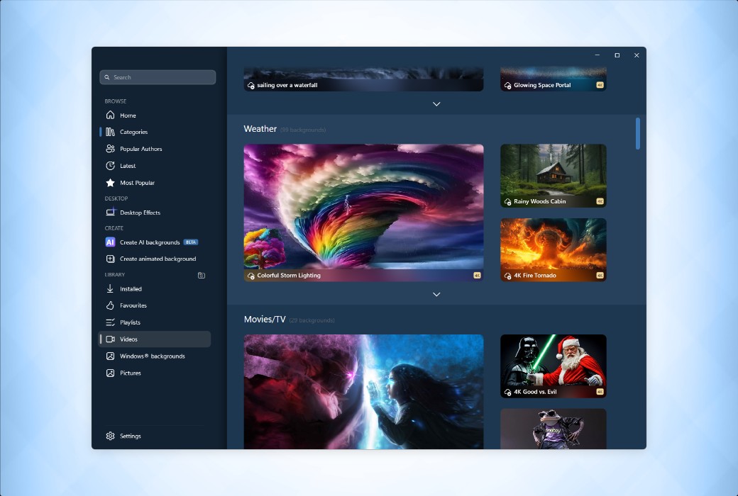 DeskScapes 2026 Dynamic Desktop Wallpaper Video Tool Software截图