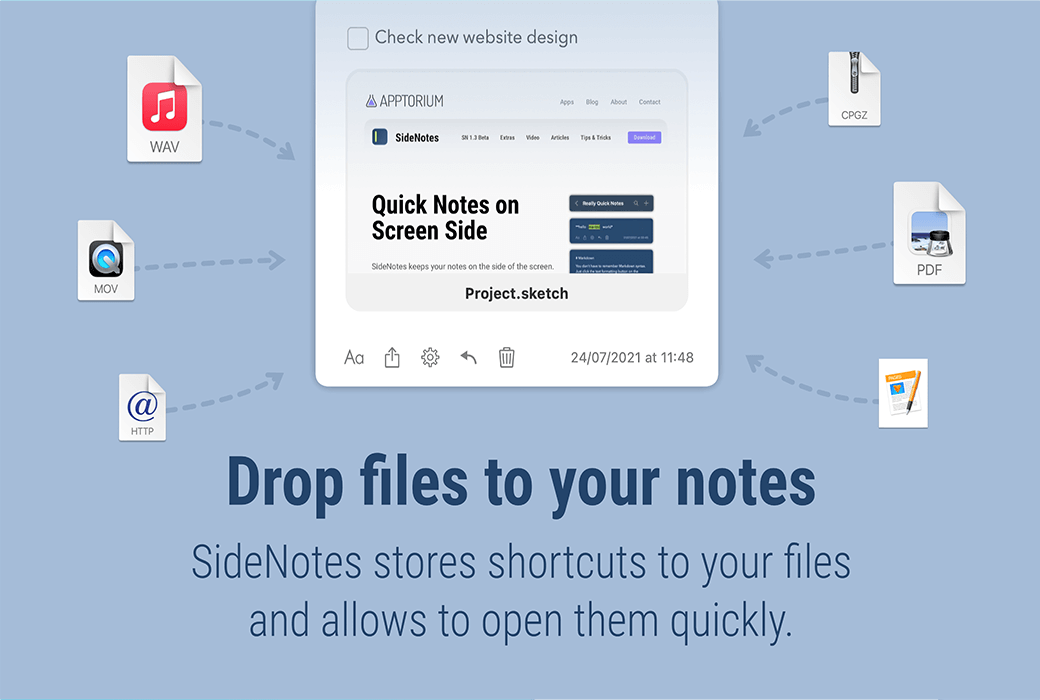 SideNotes 屏幕侧快速记录灵感笔记工具软件截图