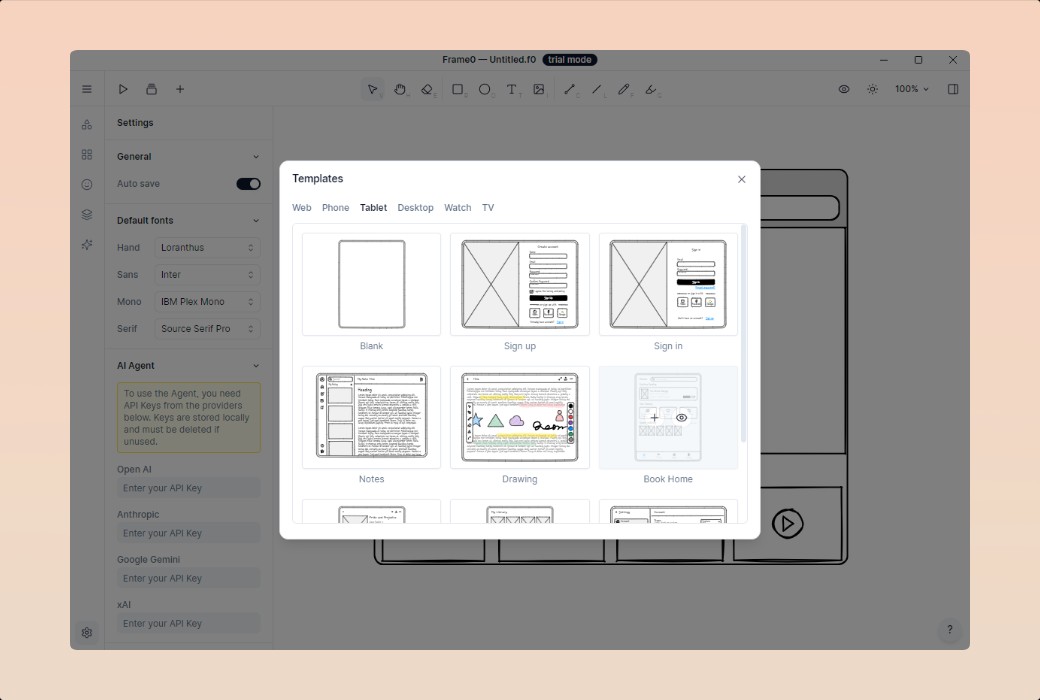 Frame 0 線框圖繪製工具軟體截图