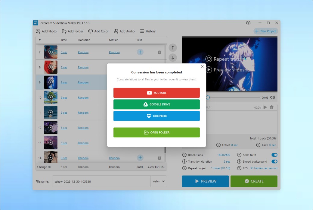 Icecream Slideshow Maker Phần mềm tạo video trình chiếu截图