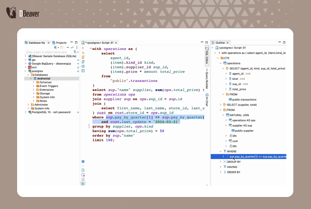 DBeaver Team Desktop Database Management Tool Software截图