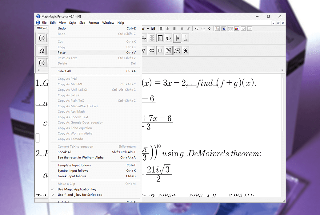 MathMagic Pro InDesign 訂閱版數學方程式編輯器工具軟體截图