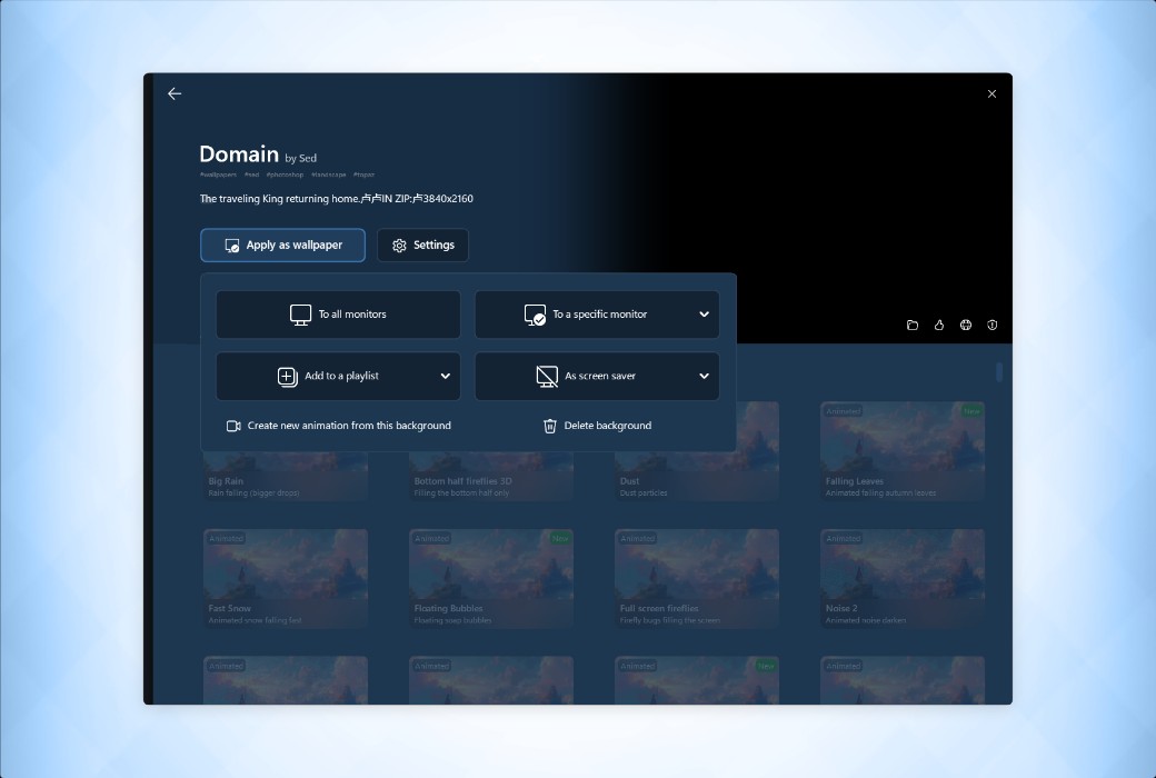 DeskScapes 2026 Dynamic Desktop Wallpaper Video Tool Software截图