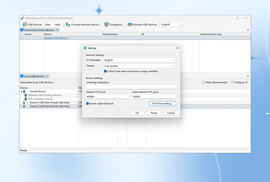 Virtual USB Tools USB device redirection tool software截图